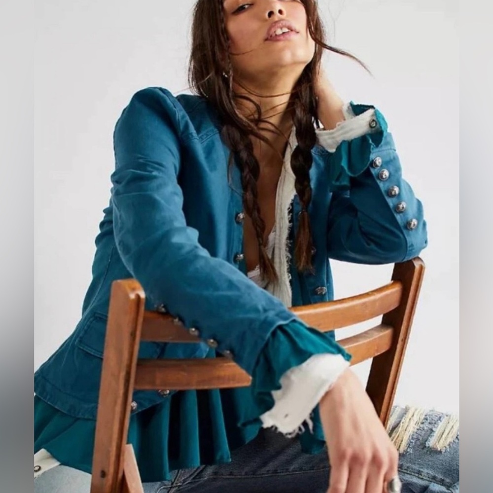Free People ruffles romance jacket, small - Picture 1 of 9